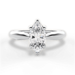 Beverly Marquise Cut Lab Grown Diamond 14Kt White Gold Engagement Ring