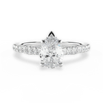 Laura Pear Cut Lab Grown Diamond Platinum Engagement Ring