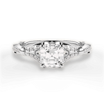 Geraldine Asscher Cut Lab Grown Diamond 14Kt White Gold Engagement Ring