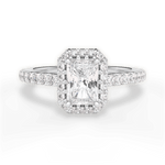 Kathleen Radiant Cut Lab Grown Diamond 14Kt White Gold Engagement Ring