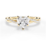 Charlotte Heart Cut Lab Grown Diamond 18Kt Yellow Gold Engagement Ring