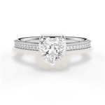 Janet Heart Cut Lab Grown Diamond 14Kt White Gold Engagement Ring