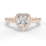 Jenny Heart Cut Lab Grown Diamond 18Kt Rose Gold Engagement Ring