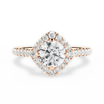 Jackie Round Cut Lab Grown Diamond 18Kt Rose Gold Engagement Ring