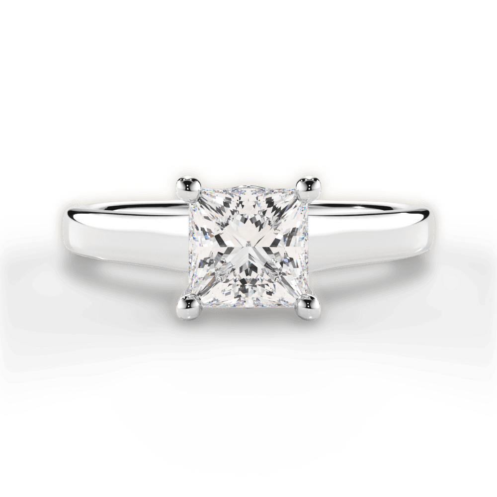 Ariana Princess Cut Lab Grown Diamond 14Kt White Gold Engagement Ring