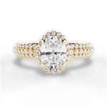 Jocelyn Oval Cut Lab Grown Diamond 18Kt Yellow Gold Engagement Ring