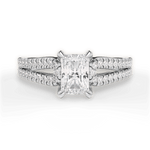 Jessica Radiant Cut Lab Grown Diamond 18Kt White Gold Engagement Ring