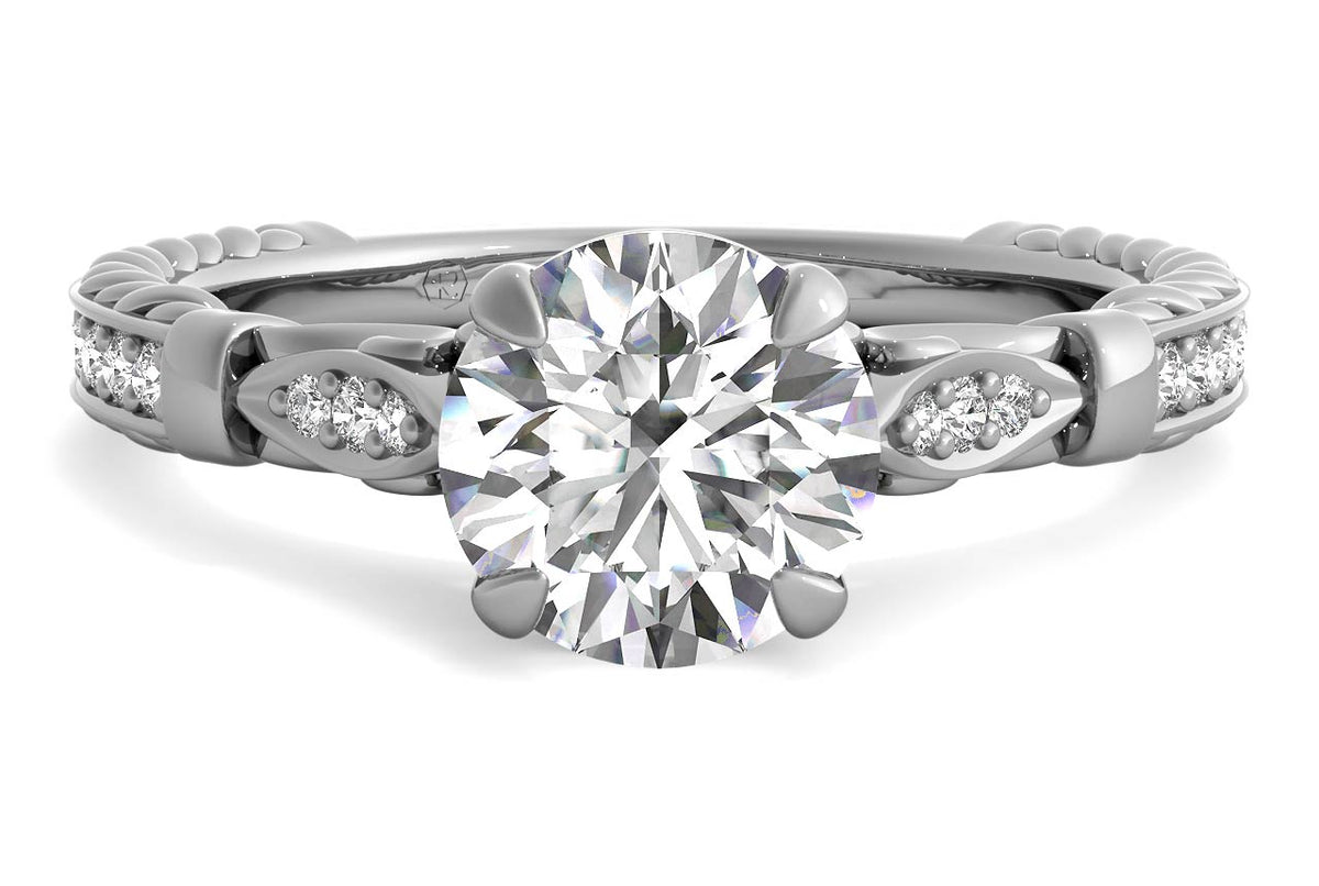 Gabriela Round Cut Lab Grown Diamond Platinum Engagement Ring