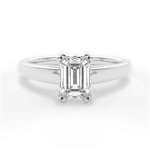 Anna Emerald Cut Lab Grown Diamond Platinum Engagement Ring