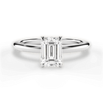 Allison Emerald Cut Lab Grown Diamond 14Kt White Gold Engagement Ring