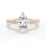 Katelyn Marquise Cut Lab Grown Diamond 18Kt Rose Gold Engagement Ring