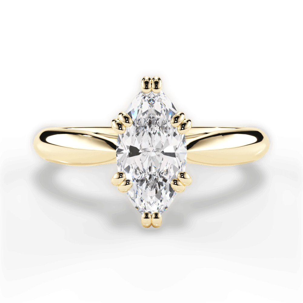 Gillian Marquise Cut Lab Grown Diamond 18Kt Yellow Gold Engagement Ring