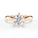 Gina Round Cut Lab Grown Diamond 18Kt Rose Gold Engagement Ring