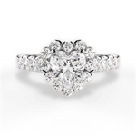 Lacey Heart Cut Lab Grown Diamond Platinum Engagement Ring