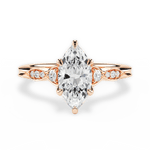 Cassie Marquise Cut Lab Grown Diamond 18Kt Rose Gold Engagement Ring