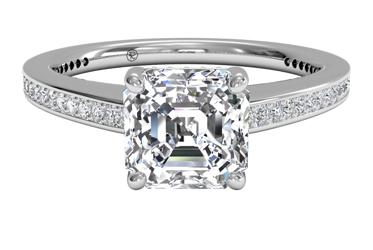Judith Asscher Cut Lab Grown Diamond 18Kt White Gold Engagement Ring