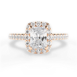 Ingrid Radiant Cut Lab Grown Diamond 18Kt Rose Gold Engagement Ring