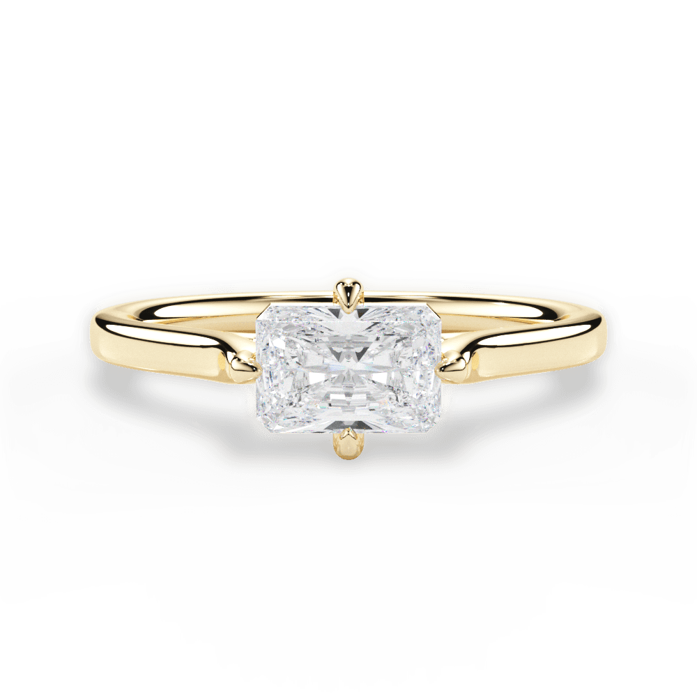 Bernadette Radiant Cut Lab Grown Diamond 18Kt Yellow Gold Engagement Ring