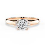 Florence Cushion Cut Lab Grown Diamond 18Kt Rose Gold Engagement Ring
