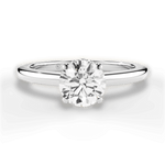 Brianna Round Cut Lab Grown Diamond 14Kt White Gold Engagement Ring