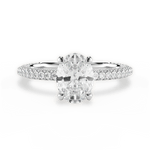 Kristen Oval Cut Lab Grown Diamond 14Kt White Gold Engagement Ring