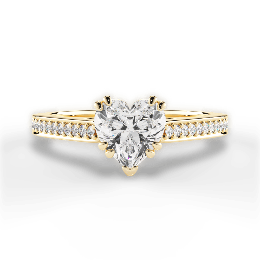 Denise Heart Cut Lab Grown Diamond 18Kt Yellow Gold Engagement Ring