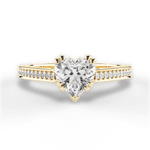 Denise Heart Cut Lab Grown Diamond 18Kt Yellow Gold Engagement Ring