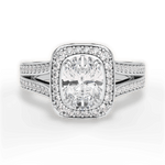 Mackenzie Oval Cut Lab Grown Diamond 18Kt White Gold Engagement Ring