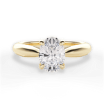 Dolores Oval Cut Lab Grown Diamond 18Kt Yellow Gold Engagement Ring