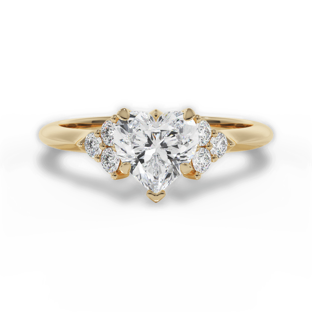 Celeste Heart Cut Lab Grown Diamond 18Kt Yellow Gold Engagement Ring
