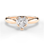 Gillian Heart Cut Lab Grown Diamond 18Kt Rose Gold Engagement Ring
