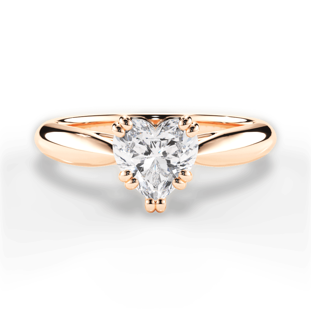 Gillian Heart Cut Lab Grown Diamond 18Kt Rose Gold Engagement Ring