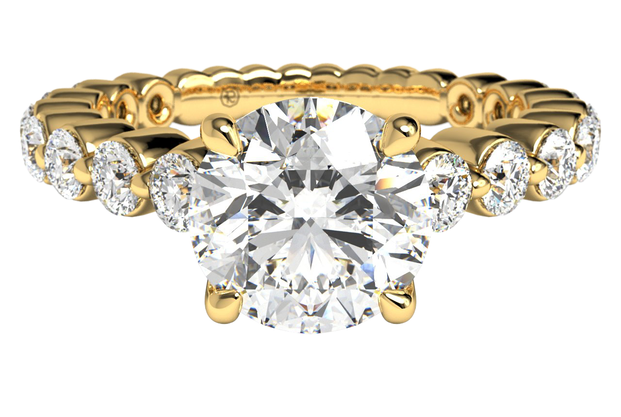 Jillian Cushion Cut Lab Grown Diamond 18Kt Yellow Gold Engagement Ring