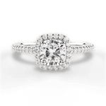 Joanne Cushion Cut Lab Grown Diamond Platinum Engagement Ring