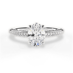Caroline Oval Cut Lab Grown Diamond Platinum Engagement Ring
