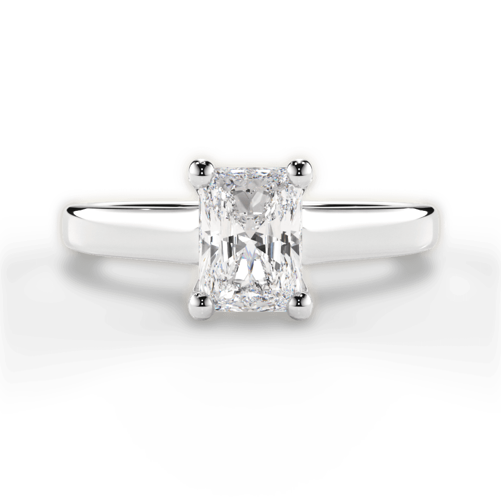 Ariana Radiant Cut Lab Grown Diamond Platinum Engagement Ring