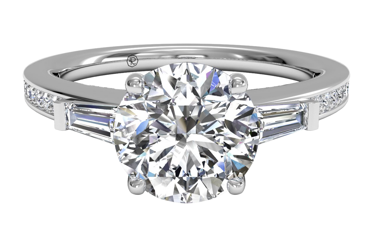 Katie Round Cut Lab Grown Diamond Platinum Engagement Ring