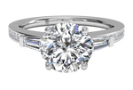 Katie Round Cut Lab Grown Diamond Platinum Engagement Ring