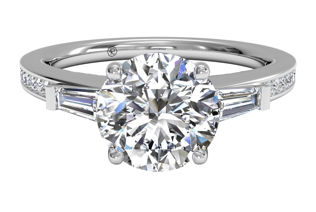 Katie Round Cut Lab Grown Diamond Platinum Engagement Ring