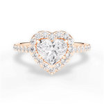 Leah Heart Cut Lab Grown Diamond 18Kt Rose Gold Engagement Ring