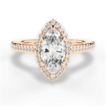 Jenny Marquise Cut Lab Grown Diamond 18Kt Rose Gold Engagement Ring