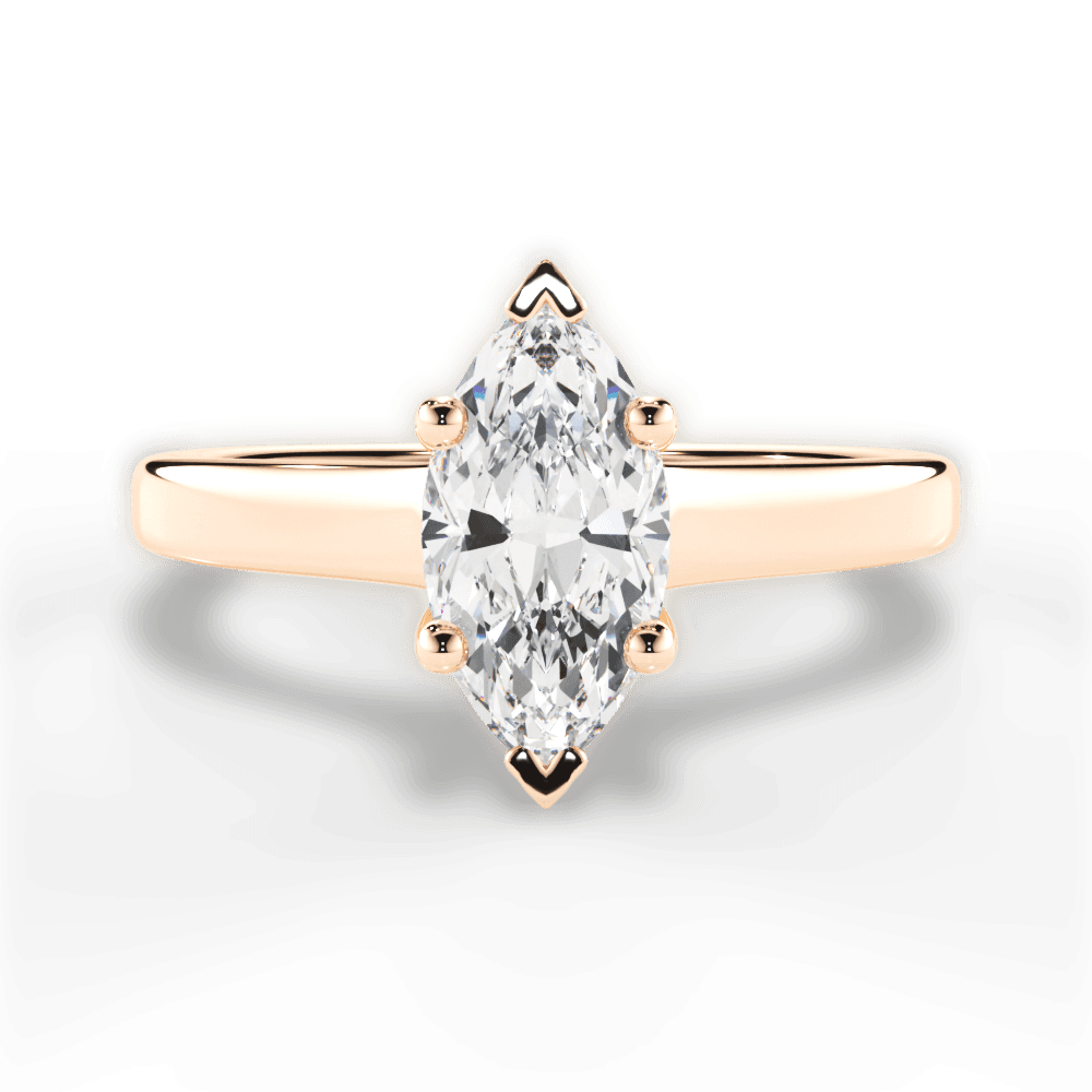Ariana Marquise Cut Lab Grown Diamond 18Kt Rose Gold Engagement Ring