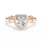 Erica Heart Cut Lab Grown Diamond 18Kt Rose Gold Engagement Ring