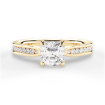 Katelyn Asscher Cut Lab Grown Diamond 18Kt Yellow Gold Engagement Ring