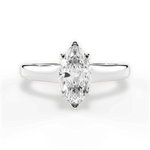 Carol Marquise Cut Lab Grown Diamond 14Kt White Gold Engagement Ring