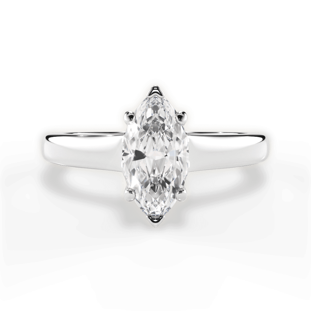 Carol Marquise Cut Lab Grown Diamond Platinum Engagement Ring