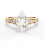 Leslie Marquise Cut Lab Grown Diamond 18Kt Yellow Gold Engagement Ring