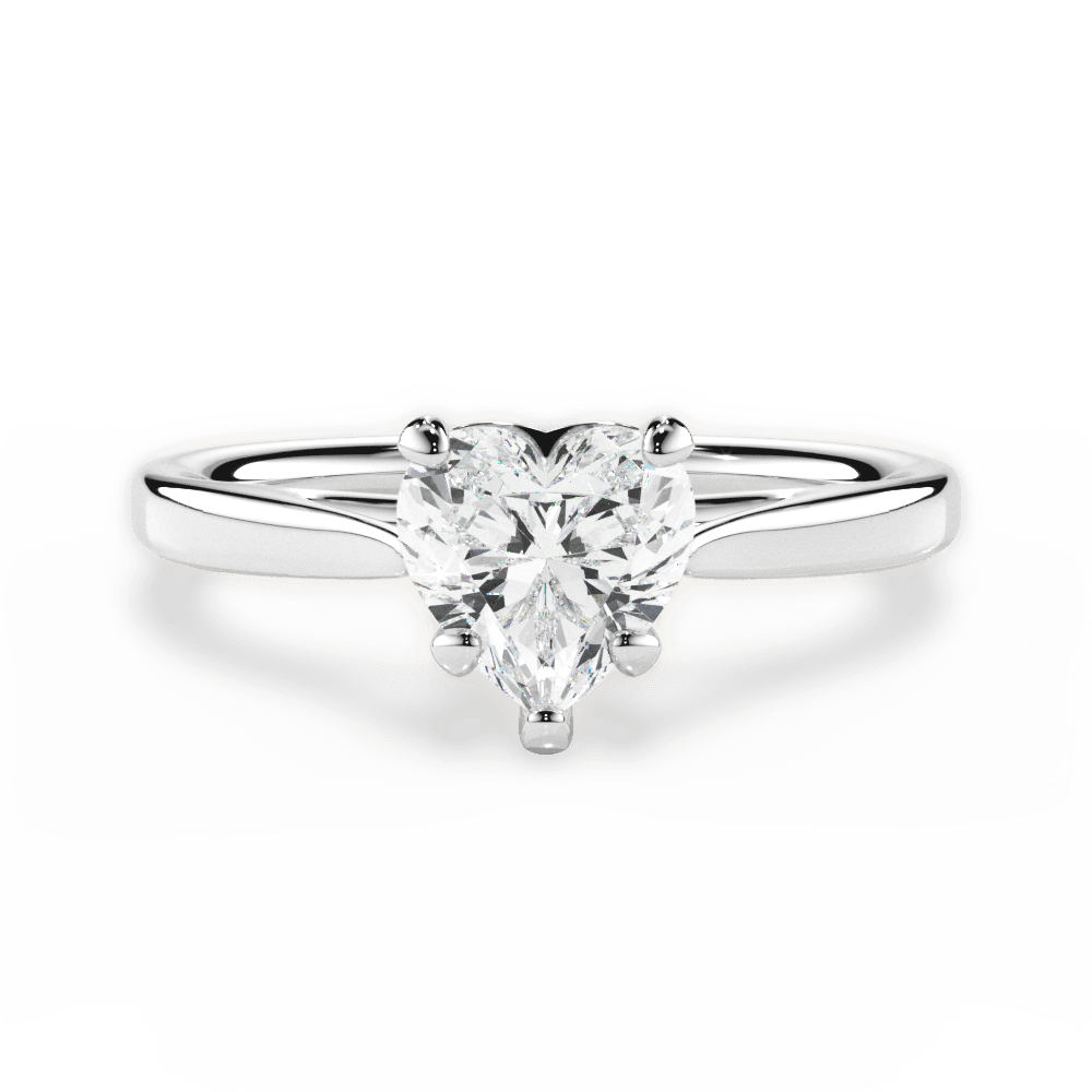 Angie Heart Cut Lab Grown Diamond 14Kt White Gold Engagement Ring