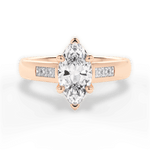 Brittany Marquise Cut Lab Grown Diamond 18Kt Rose Gold Engagement Ring