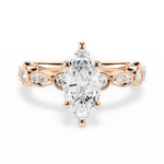 Edith Marquise Cut Lab Grown Diamond 18Kt Rose Gold Engagement Ring